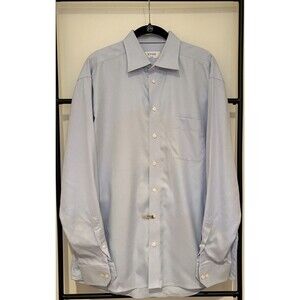 Eton Men's Harrogate Dress Shirt in Light Blue Classic Fit Size 17